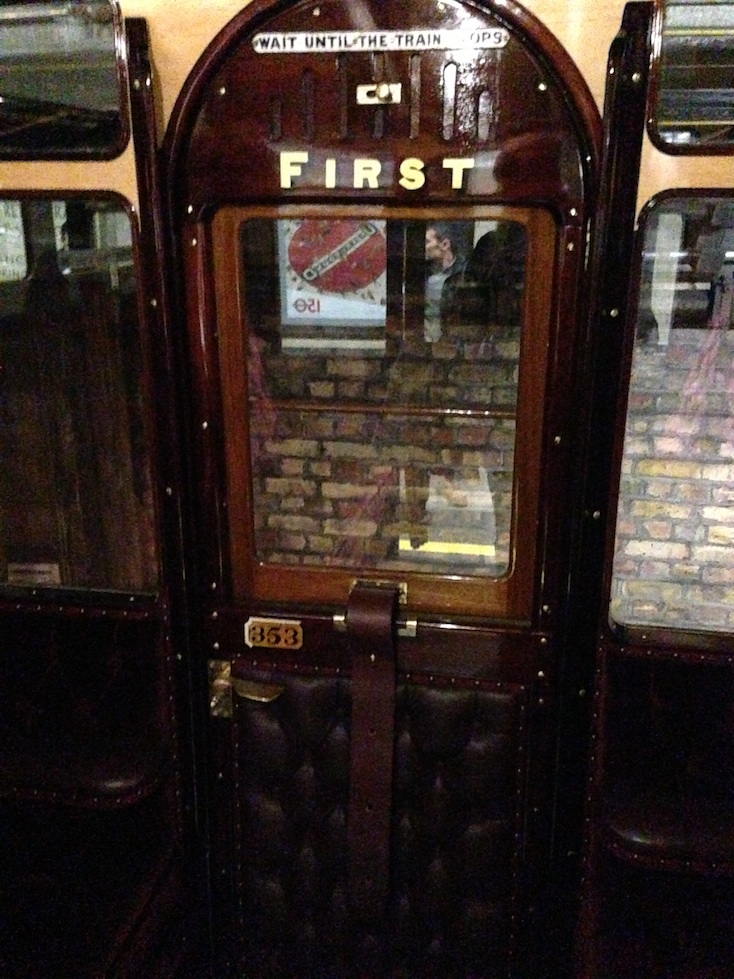 Interior of 1892 London Underground Carriage